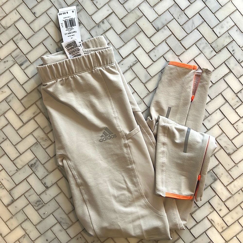 NWT Women’s Adidas Cold Ready Running Tights Carrera in Alumina size S